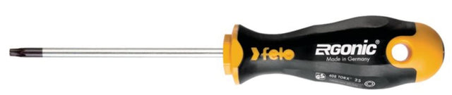 Ergonomic TORX T20 screw driver, insulated to 1000V, anti-roll handle for comfort and safety in various tasks.