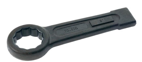 Teng 90mm slogging ring wrench, heavy-duty chrome molybdenum tool for stubborn nuts and bolts, designed for hammer use.