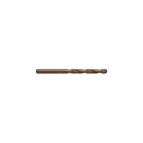 Cobalt drill bit, 15/32", with 135° split point for precision drilling in tough materials like metal and wood.