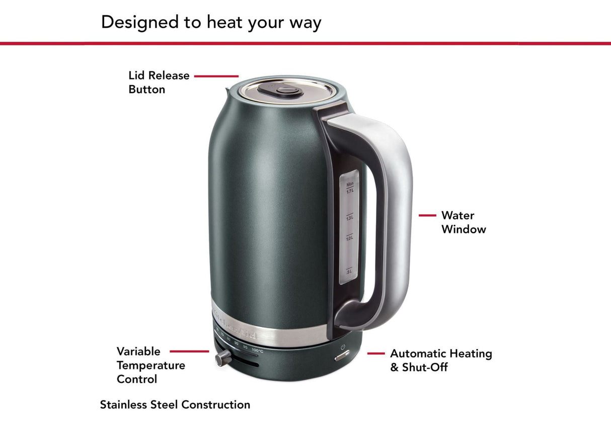 KitchenAid - 1.7L Variable Temperature Electric Kettle KEK1701