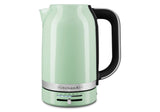 Electric kettle in Empire Pistachio with variable temperature control, full metal construction, and precise pouring spout.