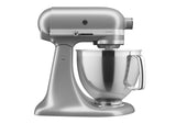 Artisan Tilt Head Stand Mixer KSM195 in Silver, featuring 4.7L capacity, 10 speeds, and versatile attachments for baking.