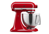 Artisan Tilt Head Stand Mixer in Empire Red with 4.7L capacity, 10 speeds, and versatile attachments for baking and cooking.