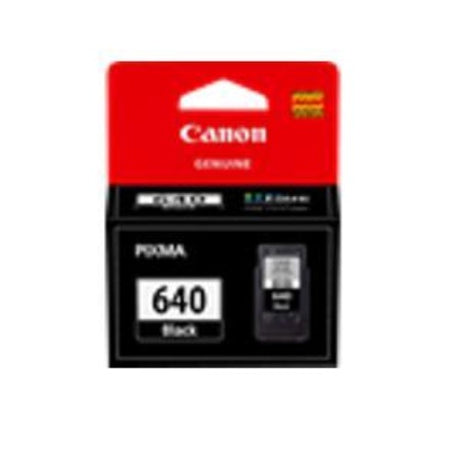 Canon PG640 Ink Cartridge for inkjet printers, delivering vibrant black prints with reduced smudging and clogging.