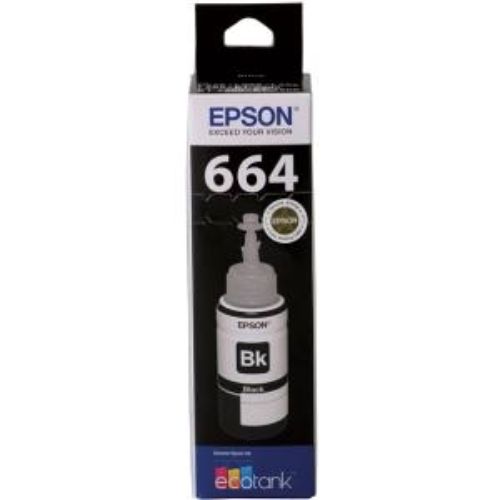 Epson T664 - EcoTank - Black Ink Bottle - Inkjet - Black - 4000 Pages