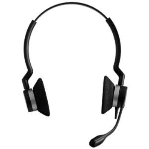Jabra BIZ 2300 QD Headset, binaural design with noise-cancelling mic, ideal for contact centers and long calls.