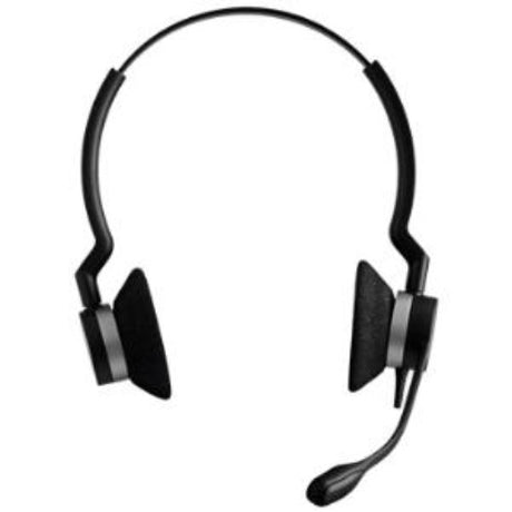Jabra BIZ 2300 QD Headset, binaural design with noise-cancelling mic, ideal for contact centers and long calls.