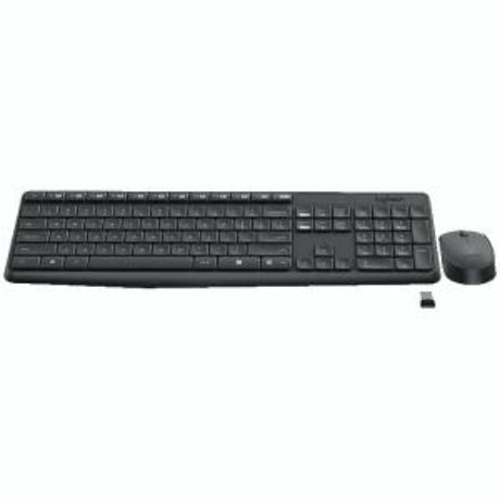 Logitech MK235 Wireless Keyboard and Mouse with spill-resistant design, long battery life, and reliable wireless connection.