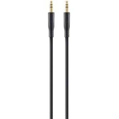 2 m Belkin audio cable with gold-plated connectors for clear sound, designed for seamless connections with audio devices.