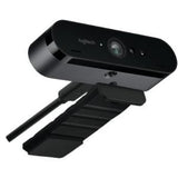 Logitech Brio 4K Ultra HD Webcam with HDR and 5x digital zoom for stunning video quality in any lighting condition.