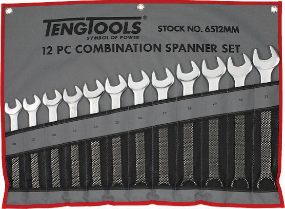Teng- Combination Roe Spanner Set 20-32mm 12pc