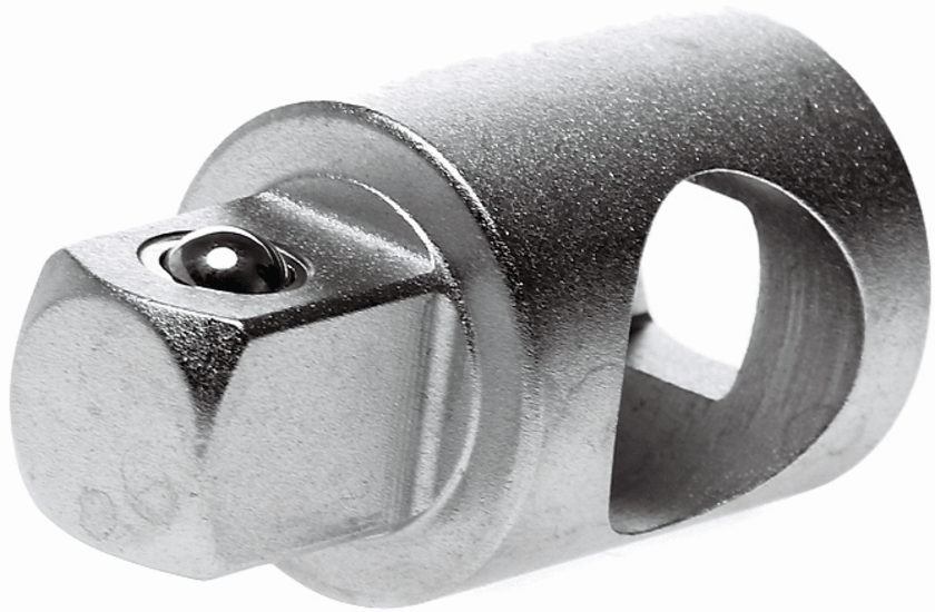 ADAPTOR STEP UP TENG 3/8F to 1/2M, a durable tool for seamless socket connections, ideal for mechanics and DIY projects.