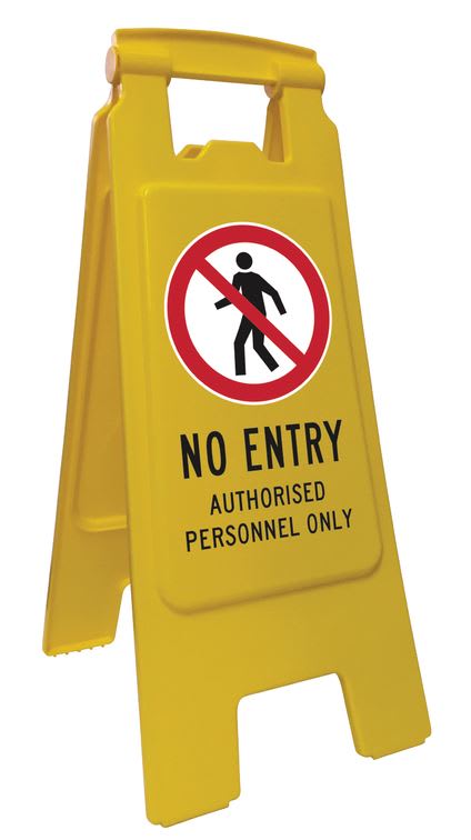 Floor Stand Sign, Econ | Authorise Personnel Only H600mm - Standard