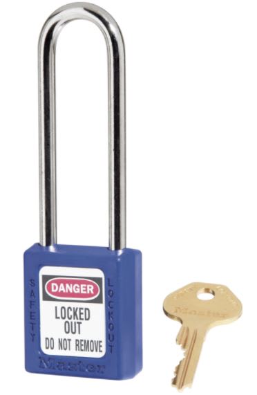 Master Lock 0410 Safety Lockout Padlock Keyed Different 38 x 44mm - Blue
