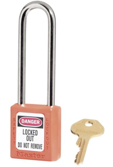 Master Lock 0410 Safety Lockout Padlock Keyed Different 38 x 44mm - Orange