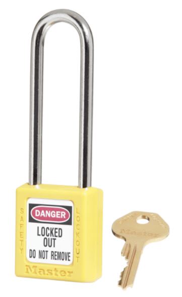 Master Lock 0410 Safety Lockout Padlock Keyed Different 38 x 44mm - Yellow