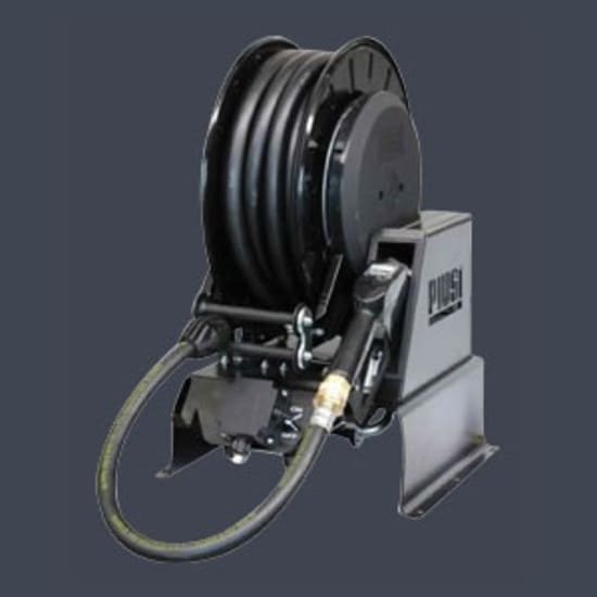 Alemlube 24V refuelling kit with dual pumps, 15m hose reel, and filter for efficient diesel fuel transfer.