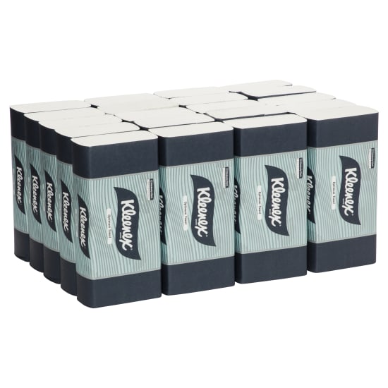 Kleenex 1ply Optimum Paper Towel case, featuring 120 soft, absorbent sheets per pack, perfect for efficient hand drying.