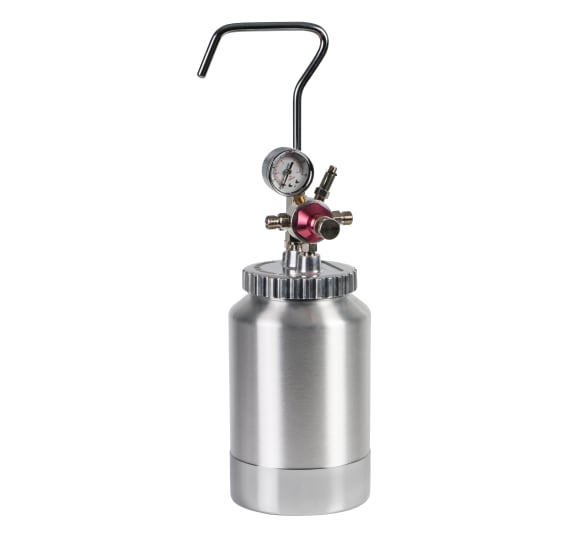 Lightweight 2L Iwata 2spray Pressure Pot, ideal for precise spray applications with a max pressure of 2 bar (30 psi).