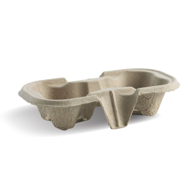 BioPak 2 Cup Pulp BioCup Tray 2Cup 500 (Case)