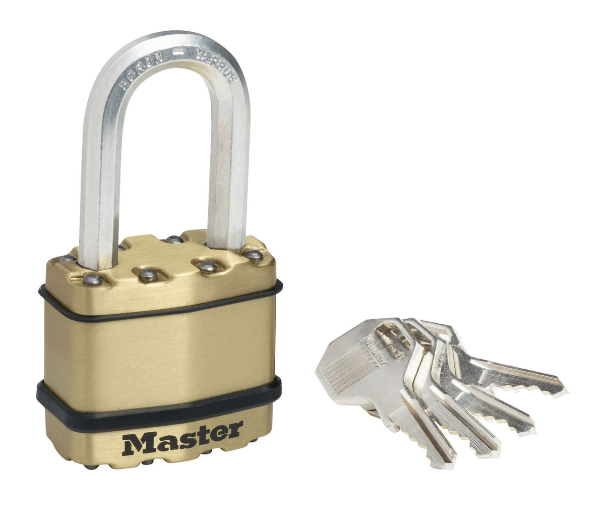 Master Lock Excell Brass Cover Steel Padlock 45mm