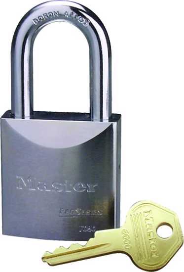 Masterlock Pro Series Chrome Steel Padlock-Body 44mm; Shackle 30mm-Each