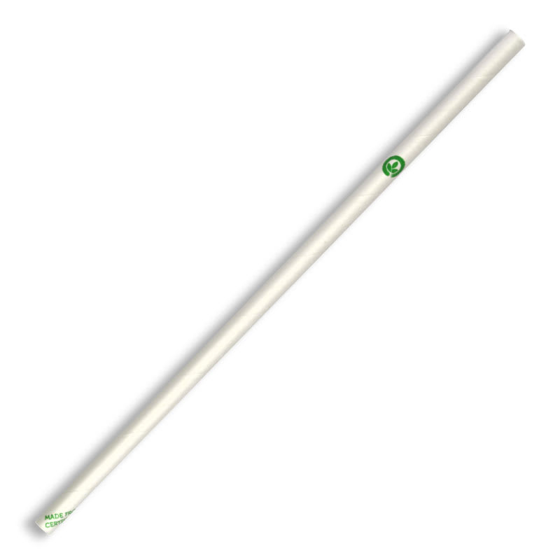 BioPak Regular White BioStraw 6mm 250 (Pack)