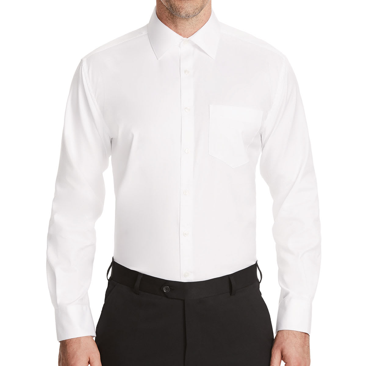 CATJ4B, Men's Poplin Long Sleeve Shirt, NNT - Black (Size: 44)