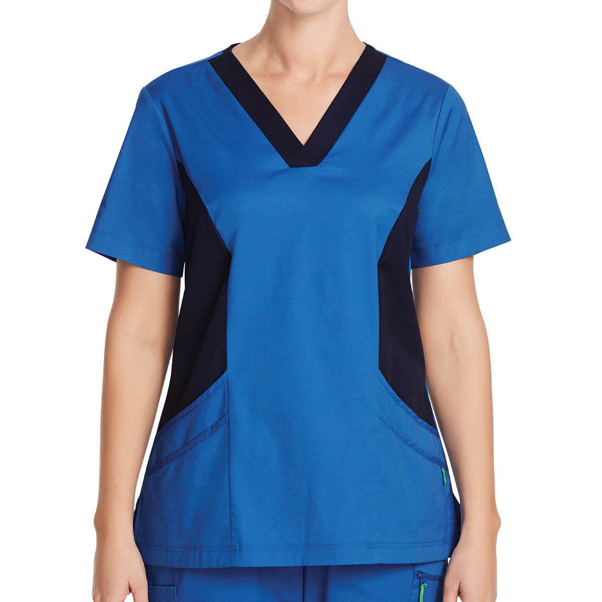 NNT, Women's Nightingale V-Neck Scrub Top, CATU5B - Blue (Size: L)