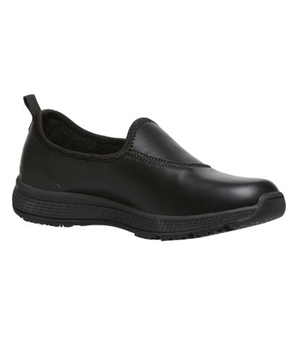 KingGee Leather SuperLites Shoes - Slip On Black (Size 9)