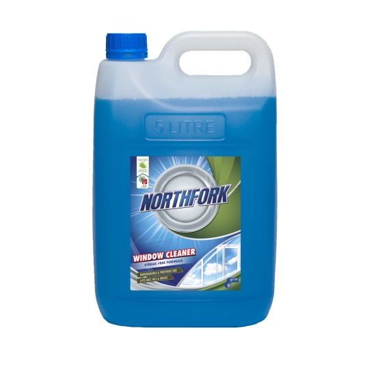 Northfork GECA Window and Glass Cleaner 5L - Eco-friendly, streak-free formula for crystal-clear windows and mirrors.