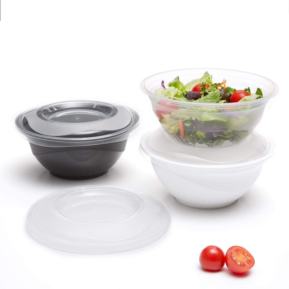 Bonson Noodle Bowl Lid Clear 1000ml 50 (Pack)