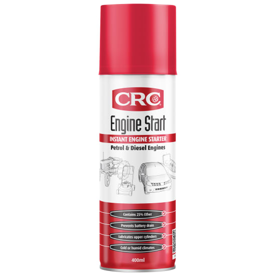 CRC 5040 Engine Start 400ml, a spray for easy engine starts in cold or humid weather, protects and lubricates vital components.