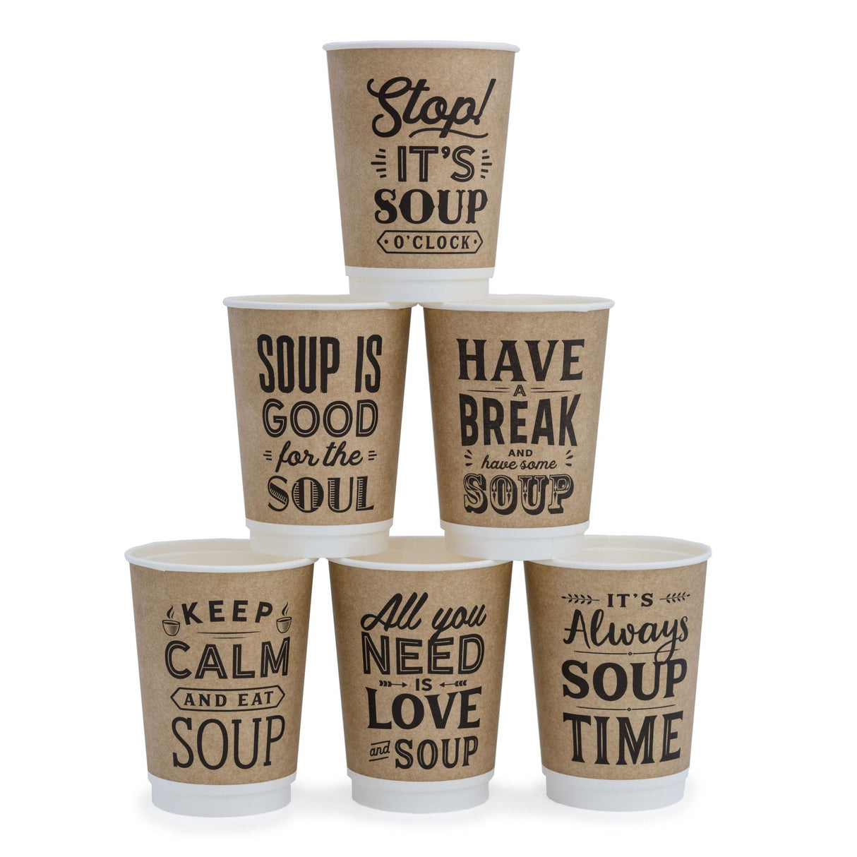 Paper Soup Cups, Double Wall 12oz 20 (Pack)