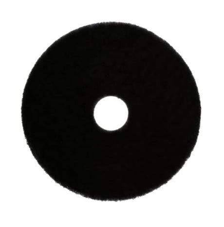 3M Black Stripper Pad 7200-500mm (20") designed for efficient cleaning on concrete, compatible with rotary machines at low speeds.