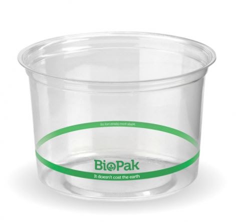 BioPak Clear Plastic BioBowl 500ml 50 (Pack)