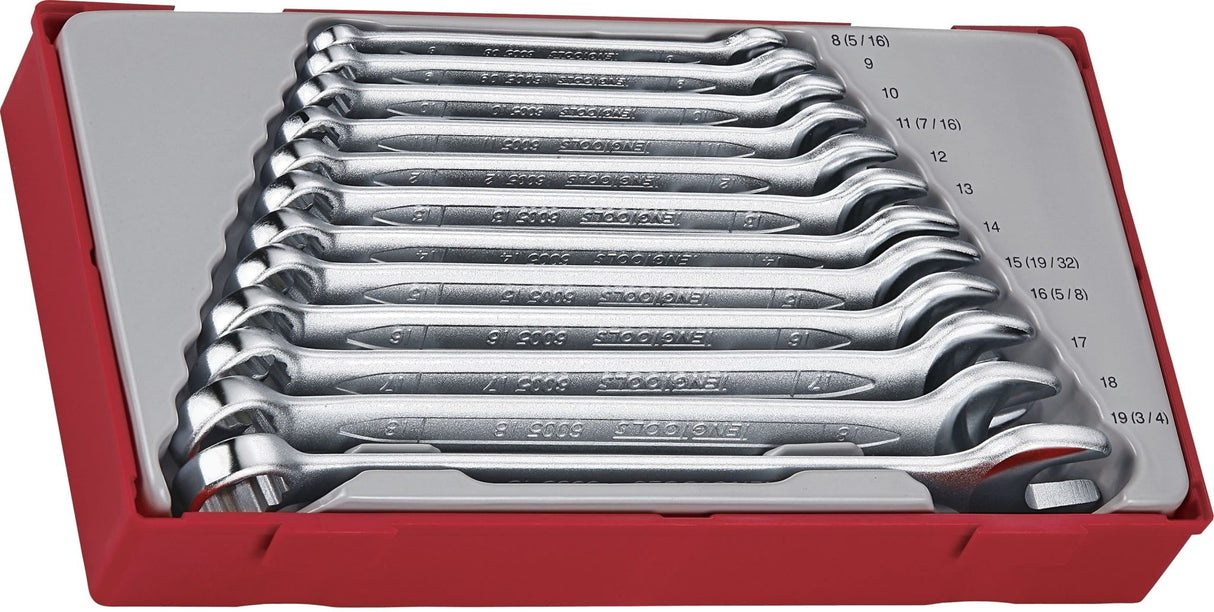 Teng Tool Chest Tray Spanner Set Combination 12 piece