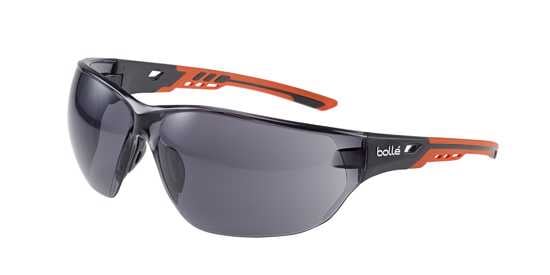 Bolle Ness+ Safety Glasses AS/AF, Smoke Lens (Pair)