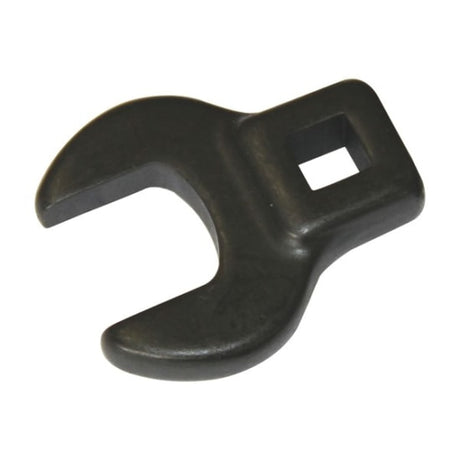 Toledo 3/8" crowfoot wrench in 24mm, crafted from forged alloy steel with a polished black finish for durability and corrosion resistance.