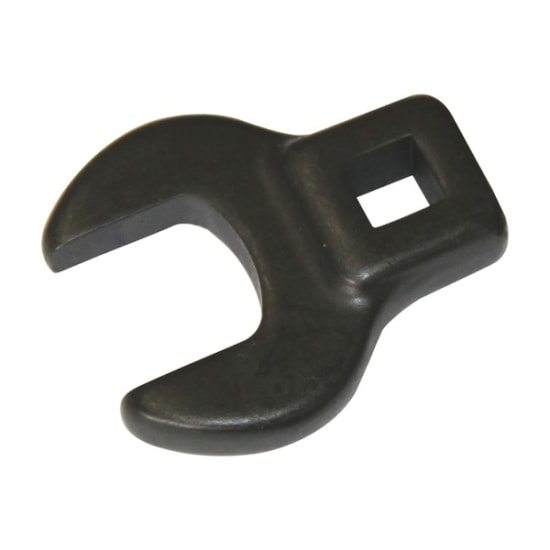 Toledo Wrench Crowfoot 3/8" Metric-26mm with straight jaw, crafted from durable forged alloy steel with a polished black finish.