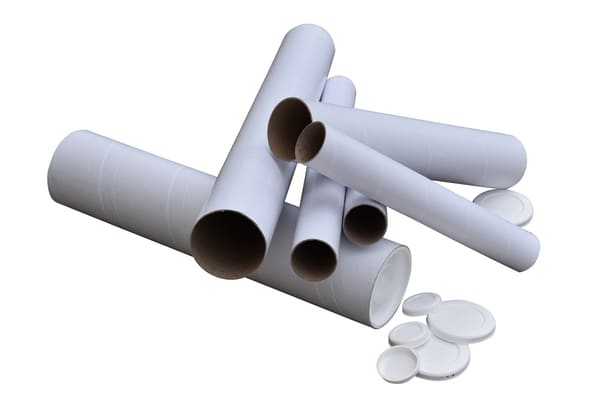 Paperboard Mailing Tube - White 635 x 52 x 1.1mm (Each)
