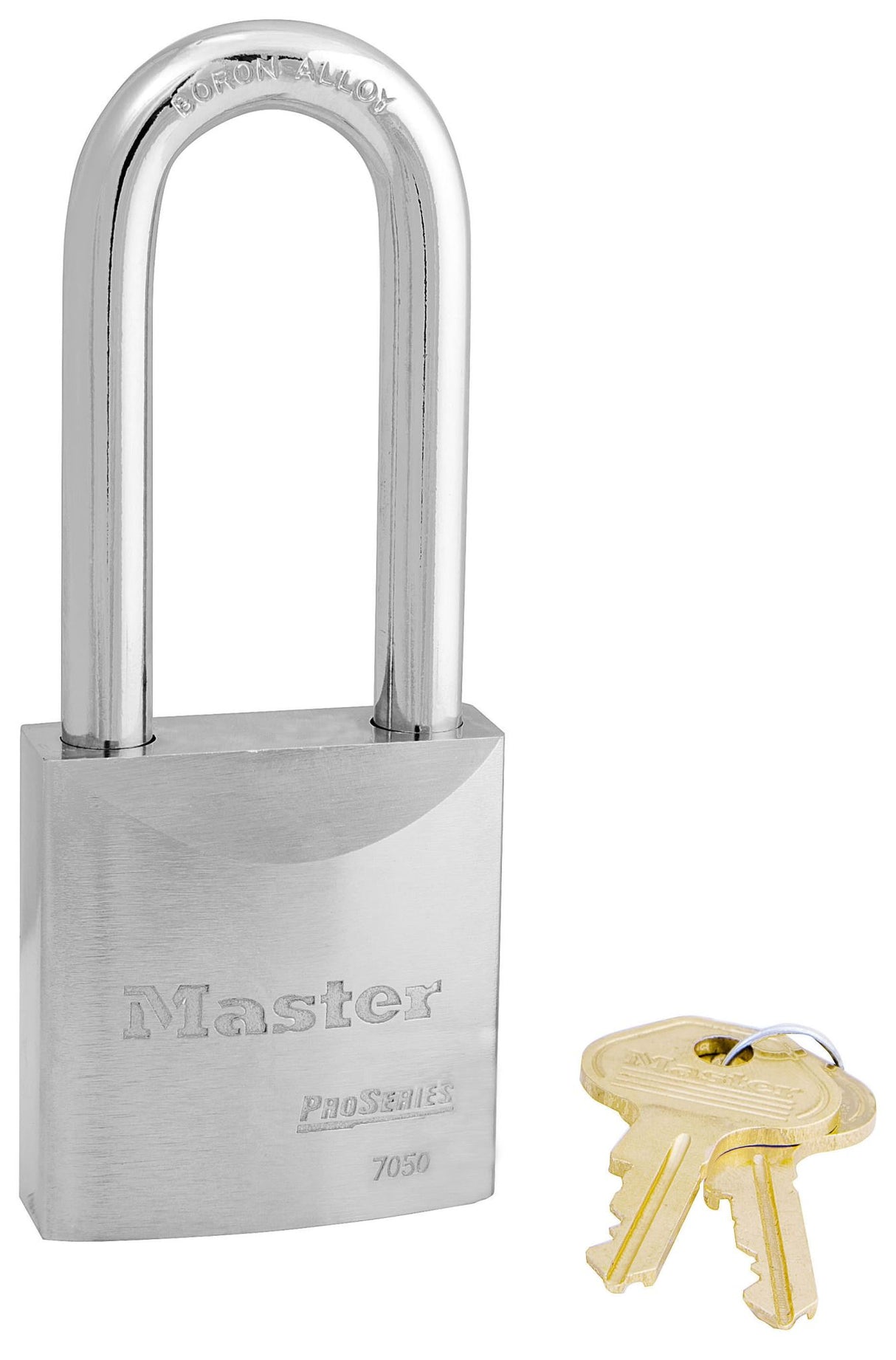 Master Lock 7050 Solid Steel with Chrome Padlock 51 x 9 x 63mm Keyed Different