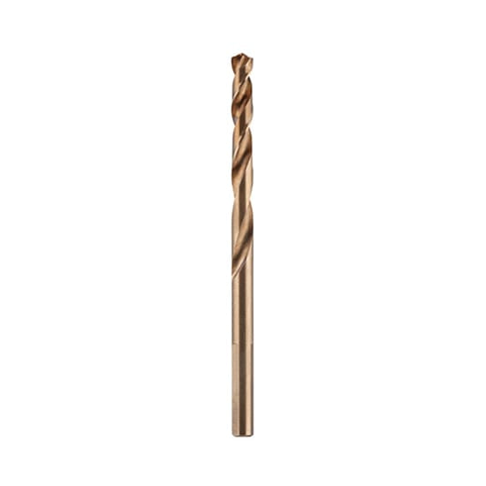 Milwaukee Red Helix 5mm cobalt drill bit designed for precision metal drilling, featuring a 135° tip and rapid chip removal.