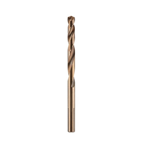 Milwaukee Red Helix Cobalt Drill Bit, 6.5mm, features a 135° split tip and variable helix for efficient metal drilling and durability.