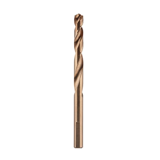 Milwaukee Red Helix Cobalt Drill Bit 7.5mm, designed for durability, precision drilling, and efficient chip removal in hard metals.