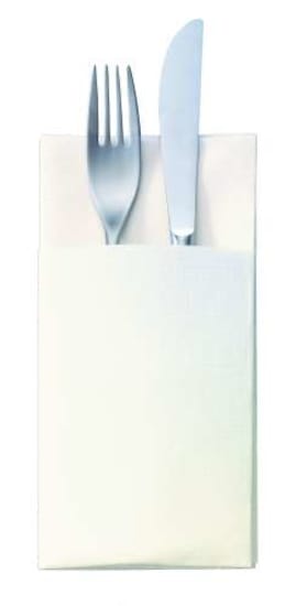 Tork Cutlery Pocket Napkin, elegant white design for cutlery, 195mm x 98mm, 400 count for restaurants and events.