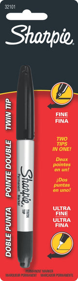 Sharpie Twin Tip Black Permanent Marker (Pack)