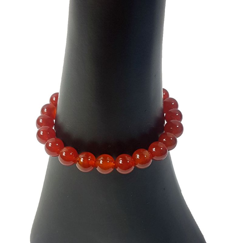 Carnelian 8mm Bead Bracelet (Pack of 3)