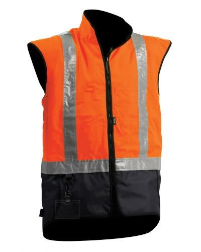 Bison, Stamina Hi Vis Winter Vest, 512051 - Orange/Navy - M