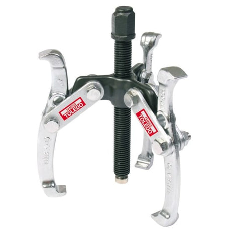 Toledo Mechanical 2 & 3 Leg Puller Kit-150mm for easy bearing and gear removal, featuring durable chrome-vanadium steel and foam storage tray.